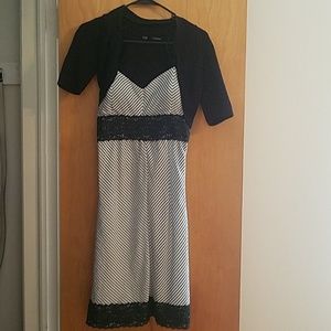 Two piece summer strip dress